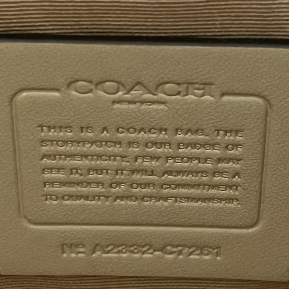NWT Coach Kacey Signature Crossbody Satchel With Snake Embossed Trim C7261 - Picture 5 of 6